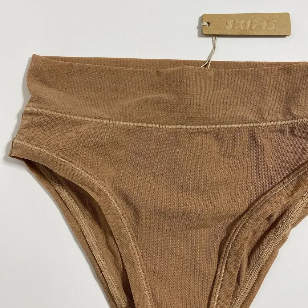 SKIMS Fits Everybody Cheeky Brief Panty Panties Women's XXS 2XS Sienna Brown NEW